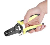 FTVOGUE Multi Tool Pelacables, 10-24 AWG Alicates de Crimpado | Pelacables de alta resistencia, ergonómico de PVC, engarzadora de terminales aislados, cortador de mandíbula afilada,
