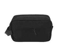 FTVOGUE Neceser Colgante, Organizador de Suministros de Lavado de Afeitado de Viaje de Nailon Impermeable con 3 Bolsillos de Malla y Cremallera Frontal para Viajes de Negocios de Hombres (Black)