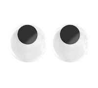 FTVOGUE Ojos Saltones Autoadhesivos, 2 uds., Decoraciones Artesanales con Ojos Móviles con Pupilas Móviles para Muebles de Nevera, Bricolaje (en blanco y negro #11)