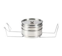 FTVOGUE Olla de Apilable de 3 Niveles, Sartenes de Acero Inoxidable, Tapa de Conservación de Nutrientes para Olla a Presión, Perfecta para Cocinar Al Verduras, Pescado y Arroz