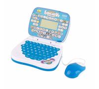 FTVOGUE Ordenador Portátil de Aprendizaje para Niños, Juguete Educativo Bilingüe Inglés Español con Función de Relectura de Música, Teclado para Aprendizaje Temprano (Blue)