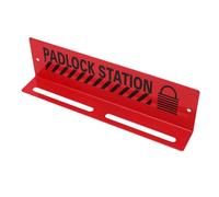 FTVOGUE Organizador de Rack de Candados con Etiqueta y Bloqueo de Montaje en Pared con Placa de Acero para Gestión Eficiente de Candados, Precauciones de Seguridad, Acceso Abierto, 10 Posiciones,