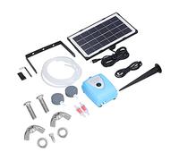 FTVOGUE Oxigenador con Energía Solar Bomba Aireadora de Estanque de Latón y Plástico 3.7V 4000mAh 15H Tiempo de Ejecución 2 Modos USB y Carga Solar para Peceras Estanques Pesca Al Aire Libre
