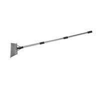 FTVOGUE Pala de Jardín Pala de Limpieza Plana de Acero Inoxidable y Acero Al Manganeso Hoja de 30 X 12 Cm Desmontable de 120 Cm para Desmalezar Quitar Nieve Limpiar Musgo