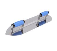 FTVOGUE Paleta de Piscina de Doble, Paleta de Enlucido de Acero Inoxidable con Remaches Reforzados y Cabeza Redondeada, para Alisar Bordes y Rellenar Juntas en Paredes, Techos Suelos