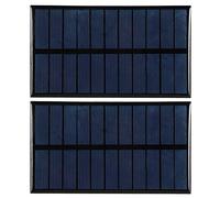 FTVOGUE Panel Solar, Módulo de Cargador de Batería Solar de Polisilicio, Paquete de 2, 1,6 W, 5,5 V, Alta Conversión, Baja Salida de Luz, Fácil Instalación para Iluminación Exterior de Bricolaje,