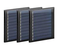FTVOGUE Panel Solar Módulo de Energía Solar de Silicio Policristalino Juego de 3 Piezas 5 V 0,3 W 60 X 53 Mm para Proyectos de Bricolaje Juguetes Luces de Jardín Pequeños Sistemas de Iluminación Uso