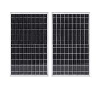 FTVOGUE Paquete de 2 Paneles Solares Monocristalinos de 20 W con Controlador de Carga Rápida de 100 A, Módulo Fotovoltaico Portátil Ligero para Camping, Senderismo, RV Fuera de la Red