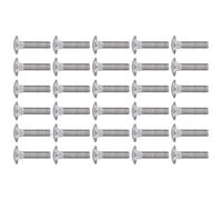 FTVOGUE Pernos de Carro A2 70 Pernos Abovedados Redondos con Cuello Cuadrado de Acero Inoxidable M10 DIN 603 Paquete de 30 para Maquinaria Industrial Construcción Bricolaje Profesionales