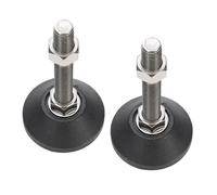 FTVOGUE Pies Niveladores Nivelador de Muebles Ajustable Nylon Acero Inoxidable con Base de Goma de 80 Mm Ajuste de 100 Mm para Banco de Trabajo Máquina Gabinete Estante Paquete de 2