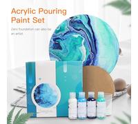 FTVOGUE Pintura de Vertido Acrílico Juego de 4 Botellas Fáciles de Usar con Diversas Formas de Pintura Acrílica para Verter Adecuado para Personas de Todas las Edades Ideales para Diversas