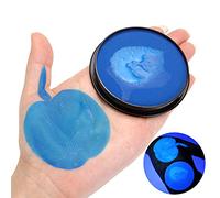 FTVOGUE Pintura Facial y Corporal, Luz Negra UV, Pintura Fluorescente de Neón, a Base de Agua, Hipoalergénica, Segura, No Tóxica, Fácil de Limpiar con Colores Brillantes y Duraderos para (BLUE)