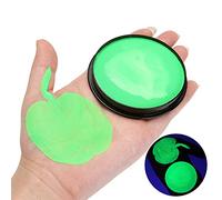 FTVOGUE Pintura Facial y Corporal, Luz Negra UV, Pintura Fluorescente de Neón, a Base de Agua, Hipoalergénica, Segura, No Tóxica, Fácil de Limpiar con Colores Brillantes y Duraderos para (GREEN)