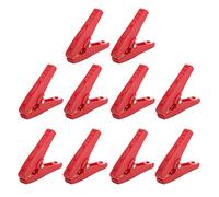 FTVOGUE Pinza de Prueba Eléctrica, Abrazadera de Cargador de Batería Aislada con Acero y ABS, 1000V 30A para Equipos Industriales y Electrónica (rojo)