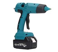 FTVOGUE Pistola de Pegamento Termofusible, Herramienta Inalámbrica de Pegamento Caliente, Calentamiento Rápido de 60 W con Boquilla de Metal, Compatible con Batería Serie B de 18 V para Reparación de