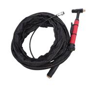 FTVOGUE Pistola de Soldar TIG Pistola de Soldar TIG con Elevación de Latón Manguera de Silicona de 5 M con Cubierta Vaquera Conector Incluye Tapa de Antorcha Copas Electrodos para Soldadura de Acero