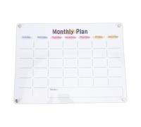 FTVOGUE Pizarra Planificadora de Acrílico, Calendario Mensual Semanal de Borrado en Seco Magnético con Película Nano Revestida para Nevera, Oficina, Cocina, Superficie de Escritura