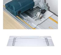 FTVOGUE Placa Base de Corte de Aluminio para Riel Guía de Sierra de Carril | Aleación de Aluminio de Precisión, Compatible con Rieles , Festool, Salida Anti Desgarro para Contrachapado, 4