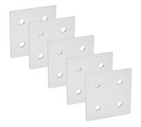 FTVOGUE Placa de Conexión Vertical de 4 Hoyos Placa de Aluminio Duradera para la Conexión de Perfil 5pcs para Accesorios de Hardware (6060)