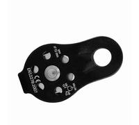 FTVOGUE Polea de Escalada de Alta Resistencia 26KN, Bloque de Polea de Cuerda de Aleación de Aluminio con Rotación Suave para Cuerda de 12 Mm, Equipo Profesional de Transporte de Montañismo y (BLACK)