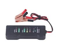 FTVOGUE Probador de Batería Automático ABS 6 Pantalla LED Detector de Error de Batería de 12 V Alternador de 9 a 24 V y Verificación de Carga con Clips de Prueba para Automóviles Motocicletas Usuarios