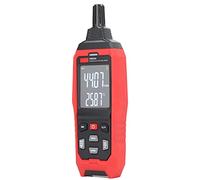 FTVOGUE Probador de Bombilla Húmeda de Punto Digital portátil: Medición de Temperatura Mecanizada y Humedad - Pantalla LCD, Función de Alarma Adecuada para Sistemas HVAC, Uso Industrial y
