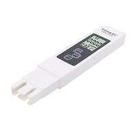 FTVOGUE Probador de Calidad del Agua 3 en 1, Medidor de Temperatura TDS EC Portátil con Sonda de Aleación de Titanio y Pantalla LED, para una Detección Precisa de la Calidad del Agua (WHITE)