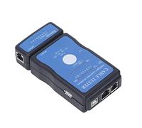 FTVOGUE Probador de Red Multifuncional, Material ABS, RJ45 RJ11 RJ12, Herramienta de Prueba de Cables para Sistemas LAN y Telefónicos