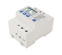 FTVOGUE Protector Automático de Sobretensión y Recuperación Automática AC230V 1A-63A, con Protección contra Fugas de Sobrecarga, Subtensión y Sobretensión Ajustable, para Monitoreo en