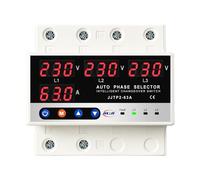 FTVOGUE Protector de Recierre Automático Dispositivo de Protección de Voltaje Pantalla de Corriente de Voltaje en Tiempo Real de 100 A Recuperación Automática de Sobrecorriente Ajustable para Uso