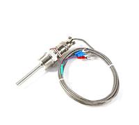 FTVOGUE PT100 - Sonda de Temperatura (Acero Inoxidable, 304, 4 Puntos, 2 Metros)