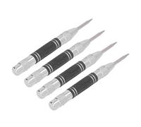 FTVOGUE Punzón Central, Juego de Herramientas de Acero de Alta Velocidad con 4 Punzones Automáticos, Ideal para Instalación de Muebles y Mantenimiento de Máquinas (blanco negro)