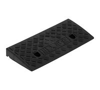 FTVOGUE Rampa de Umbral de Plástico Resistente para Acera, Rampa Portátil con Superficie Texturizada Antideslizante para Coche, Entrada de Vehículos, Muelle de Carga, Garaje para el Hogar (Black)