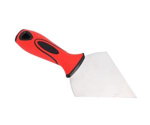 FTVOGUE Rascador de Masilla de 3,5 Pulgadas, Espátula Pulida con Espejo de Acero Inoxidable con de Nailon de Doble Color para Reparación de Paredes, Eliminación de Pintura y Relleno de