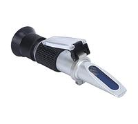 FTVOGUE Refractómetro de Mano Medidor de Concentración de Fluido de Batería de Aleación de Aluminio de 1,10 a 1,40 con Pipeta de Ajuste del Ocular y Paño para Muestreo de Reactivos y Pruebas de