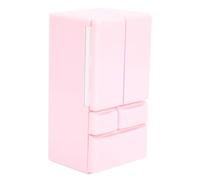 FTVOGUE Refrigerador para Casa de Muñecas, Juguete de Nevera de Doble Puerta en Miniatura, Puertas Que Se Abren Realistas, Jugar en la Cocina de Casa de Muñecas (Pink)