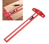 FTVOGUE Regla Cuadrada en T Regla Tipo T Cuadrada en Escalas Imperiales y Métricas de Doble Medición con Guía de Broca Intercambiable para Dibujo de Ingeniería de Carpintería