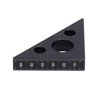 FTVOGUE Regla de 45 Grados, Aleación de Aluminio, Herramienta de Medición de ángulo Grabado, 15 Mm de Espesor, Ideal para Profesionales de la Carpintería y la Carpintería