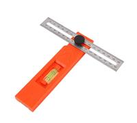 FTVOGUE Regla de Marcado de Múltiples ángulos Regla de Trazado Ajustable Herramienta de Medición de Carpintería con Perilla de Ajuste Rápido Burbuja de Nivel Transparente para Proyectos