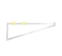 FTVOGUE Regla de Posicionamiento, Regla de Trazado de Acero Inoxidable con 4 Deslizadores Ajustables, Herramienta de Medición Plegable de 740 Mm para Carpintería, Diseño Rápido para Ebanistas y