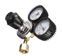 FTVOGUE Regulador de CO2 para Soldadura con Gas, Reductor de Presión de | Cuerpo de Aleación de Zinc y Filtro de Latón, Doble Manómetro (0-1MPa y 0-25MPa), Salida de 8mm, Antideslizante