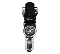 FTVOGUE Regulador de Filtro de Aire Regulador de Presión de Aire de Aleación de Aluminio AW2000 02D Drenaje Automático 1.0 MPa PT1 4 para Aerógrafo Herramientas Neumáticas Serigrafía y Equipos de