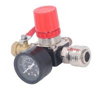 FTVOGUE Regulador de Herramientas Neumáticas, Regulador de Compresor de Aire 0-180 PSI, Válvula de 4 Vías para Herramientas Neumáticas Versátiles 1/4/4/8 Pulgadas (3/8 de pulgada)