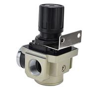 FTVOGUE Regulador de Presión del Aire con Calibre 0.05-0.8MPA Válvula de Alivio Ajustable 1/4 3/8 1/2 Pulgadas para Sistemas Neumáticos del Compresor de Aire (3/8in)