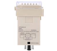 FTVOGUE Relé de Tiempo con Pantalla Digital LED DC12V Relé de Control de Retardo de Tiempo Ajustable Componentes Electrónicos para Sistemas de Automatización Industrial y Equipos de Maquinaria (DC12V)