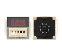 FTVOGUE Retraso de Tiempo Digital, Sincronización Precisa y Precisa, Retardante de Llama e Impermeable, Pantalla LCD, Cubierta Transparente, Tiempo de Retraso Amplio Ajustable, Módulo de (380VAC)
