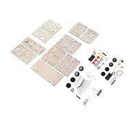 FTVOGUE Rompecabezas de Madera 3D, 4 Juegos, Kit de Modelo de Madera Compuesta, Avión, Helicóptero, Excavadora, Coche de Carreras, Juguete de Construcción Artesanal sin Pintar para Niños,