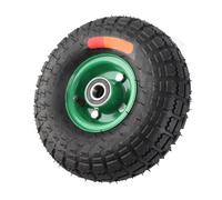 FTVOGUE Rueda de Carro de Herramientas de 10,2 Pulgadas con Rodamiento 6204 2RS, Neumático de Goma Inflable de Alta Resistencia, Capacidad de 250 Kg para Carretillas de Mano, Carros Utilitarios, Uso