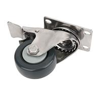 FTVOGUE Ruedas Universales de Polipropileno de 1,5 Pulgadas Soporte de Acero Inoxidable 304 Rueda Giratoria de Capacidad de 30 Kg para Carros Ruedas para Paletas Carro de Logística