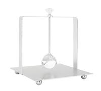 FTVOGUE Servilletero de Metal con Asa Elevadora Dispensador de Servilletas de Papel Cuadrado Vidrio de Hierro 13,5 X 13,5 X 15 Cm Fácil Recarga Organizador de Mesa Moderno para el Hogar Restaurante